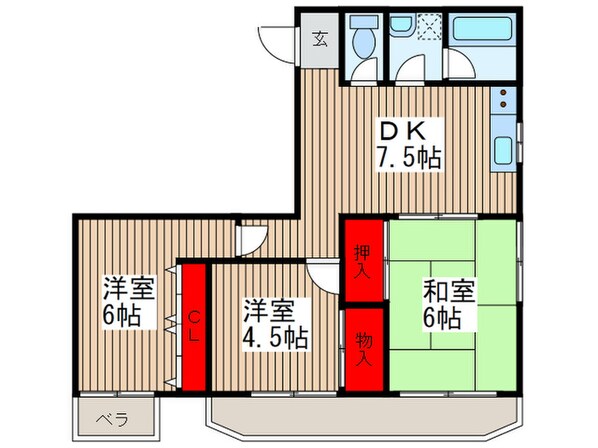 領家マンションの物件間取画像